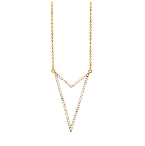 0.22 Ctw 14k Yellow Gold Diamond Necklace