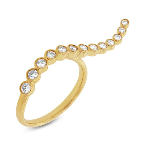 0.44 Ctw 14k Yellow Gold Diamond Womens Ring