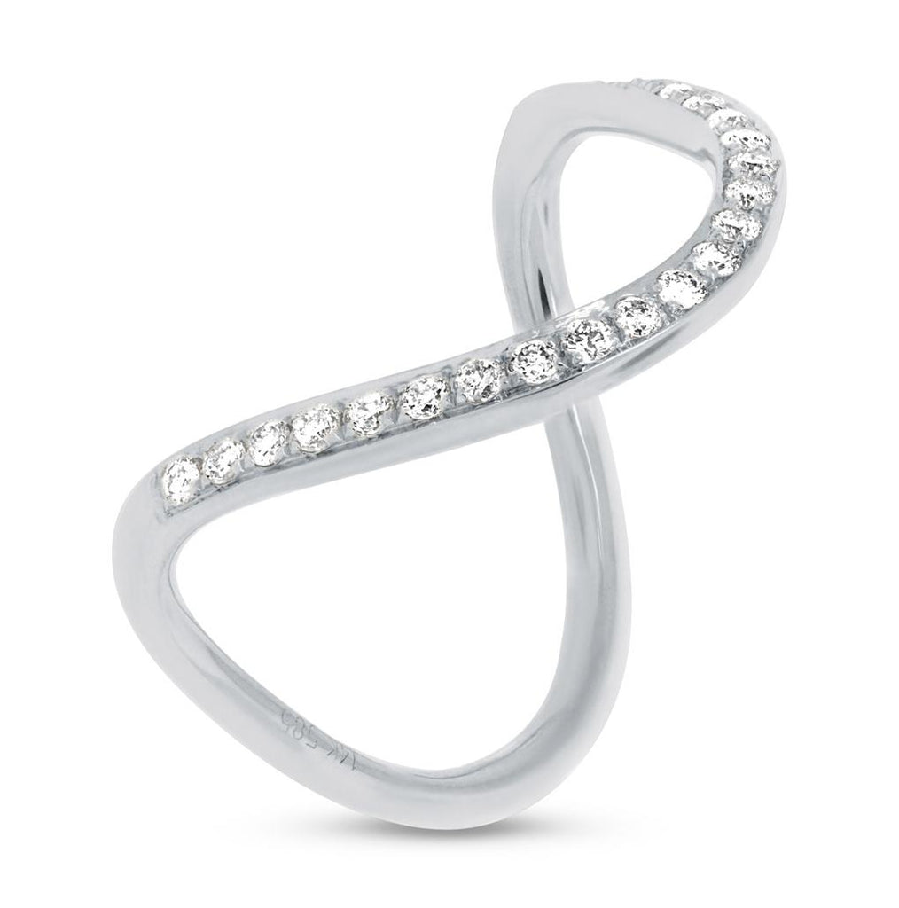 0.21 Ctw 14k White Gold Diamond Womens Ring