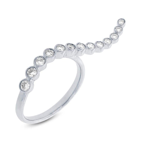0.44 Ctw 14k White Gold Diamond Womens Ring Size 6