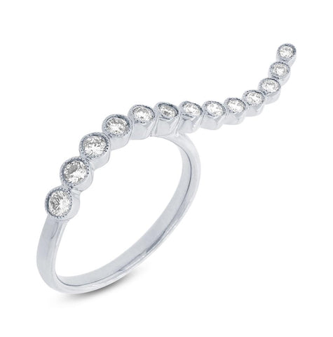 0.44 Ctw 14k White Gold Diamond Womens Ring