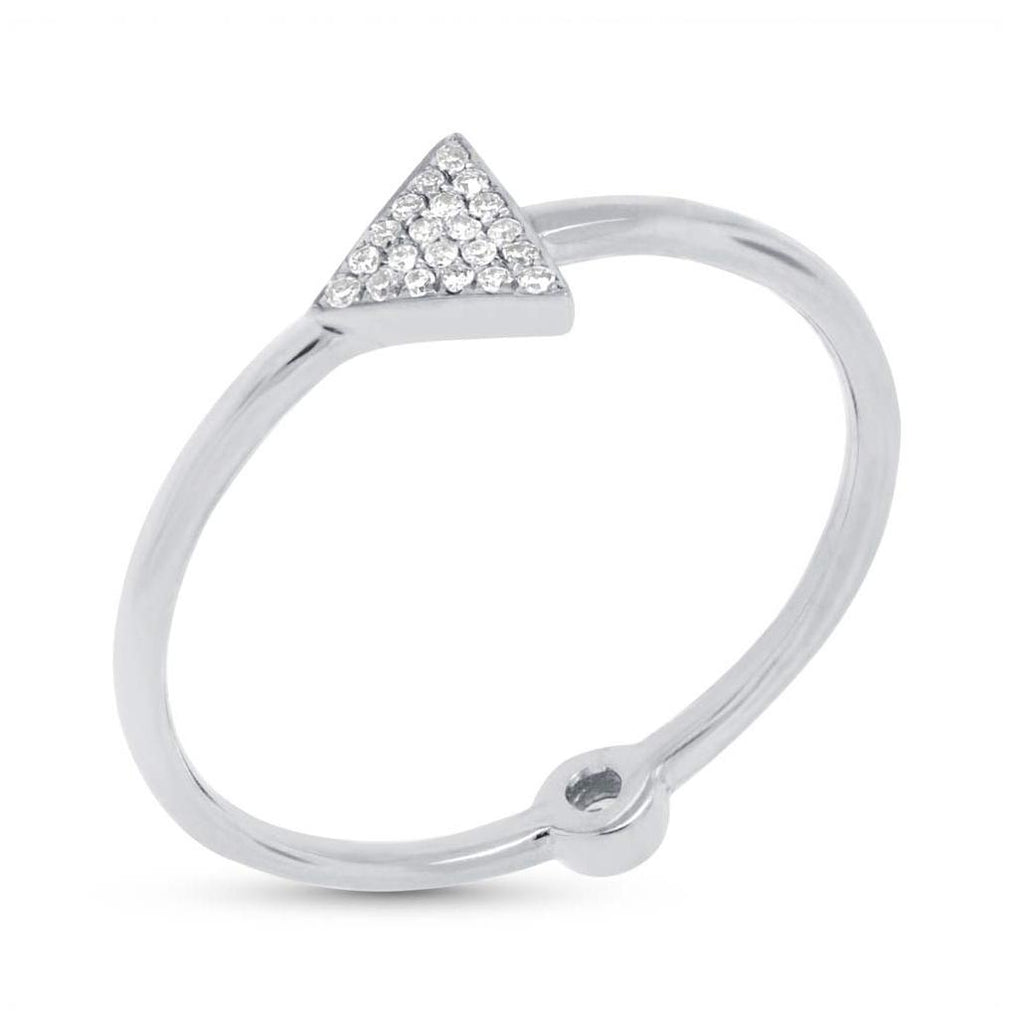 0.08 Ctw 14k White Gold Diamond Womens Ring Size 6.5