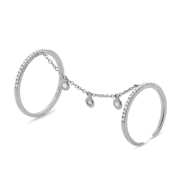 0.23 Ctw 14k White Gold Diamond Womens Ring