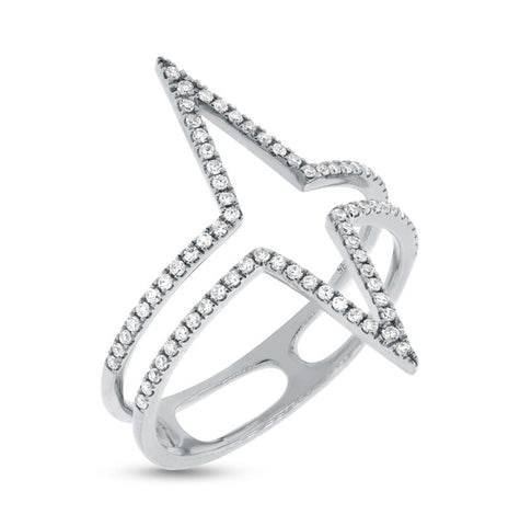 0.26 Ctw 14k White Gold Diamond Womens Ring