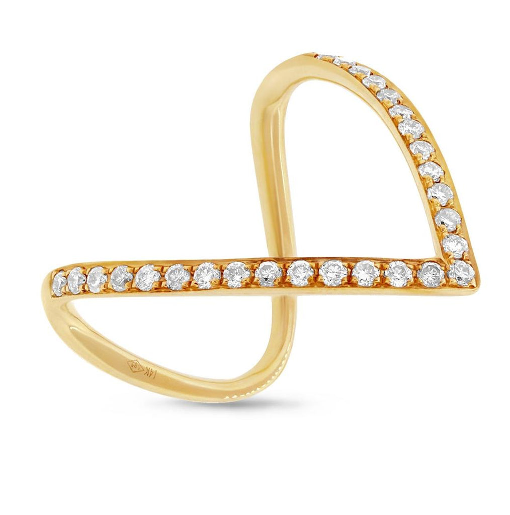 0.28 Ctw 14k Yellow Gold Diamond Womens Ring