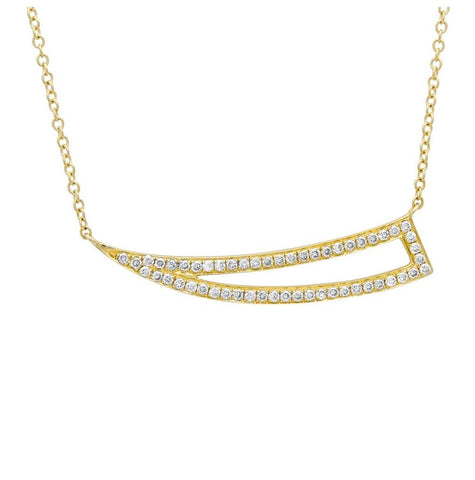 0.26 Ctw 14k Yellow Gold Diamond Necklace