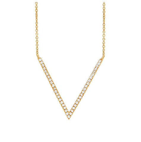 0.12 Ctw 14k Yellow Gold Diamond Necklace