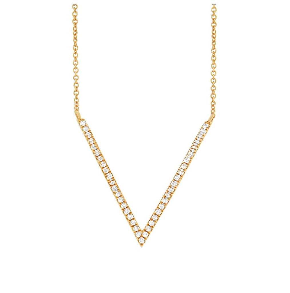 0.12 Ctw 14k Yellow Gold Diamond Necklace