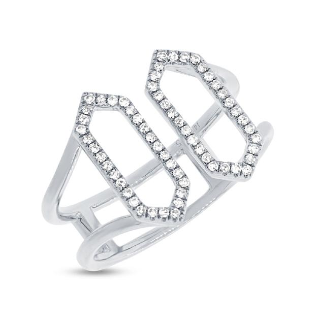 0.19 Ctw 14k White Gold Diamond Womens Ring