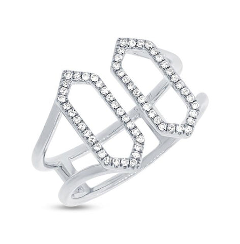 0.19 Ctw 14k White Gold Diamond Womens Ring