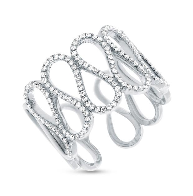 0.45 Ctw 14k White Gold Diamond Womens Ring