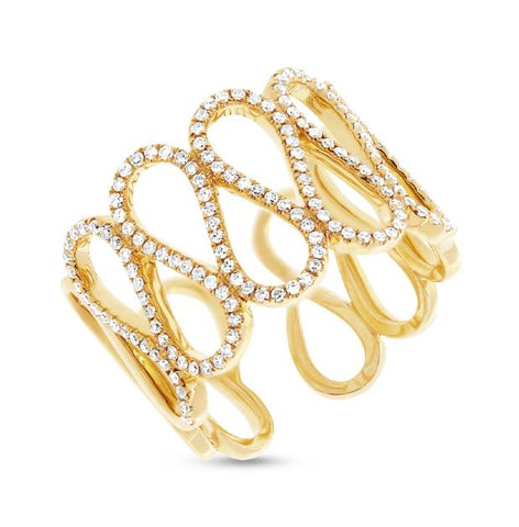 0.45 Ctw 14k Yellow Gold Diamond Womens Ring