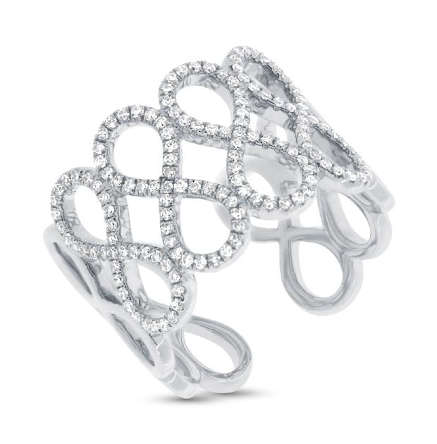 0.45 Ctw 14k White Gold Diamond Womens Ring