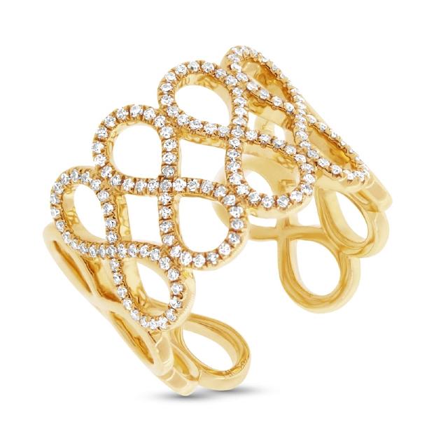 0.45 Ctw 14k Yellow Gold Diamond Womens Ring