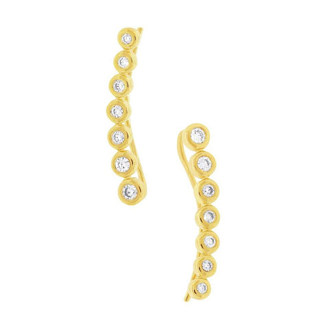 0.31 Ctw 14k Yellow Gold Diamond Ear Crawler Earring