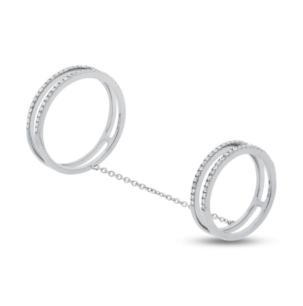 0.29 Ctw 14k White Gold Diamond Womens Ring