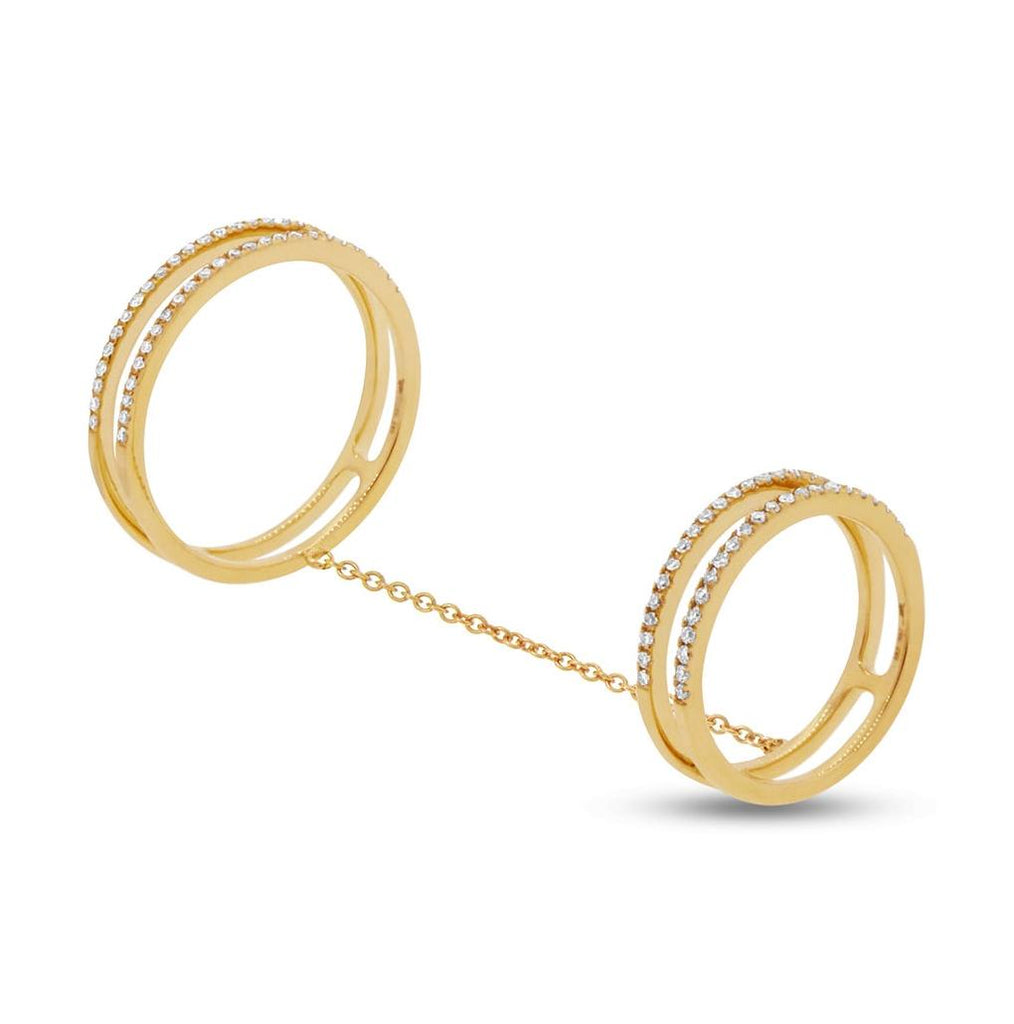0.29 Ctw 14k Yellow Gold Diamond Womens Ring