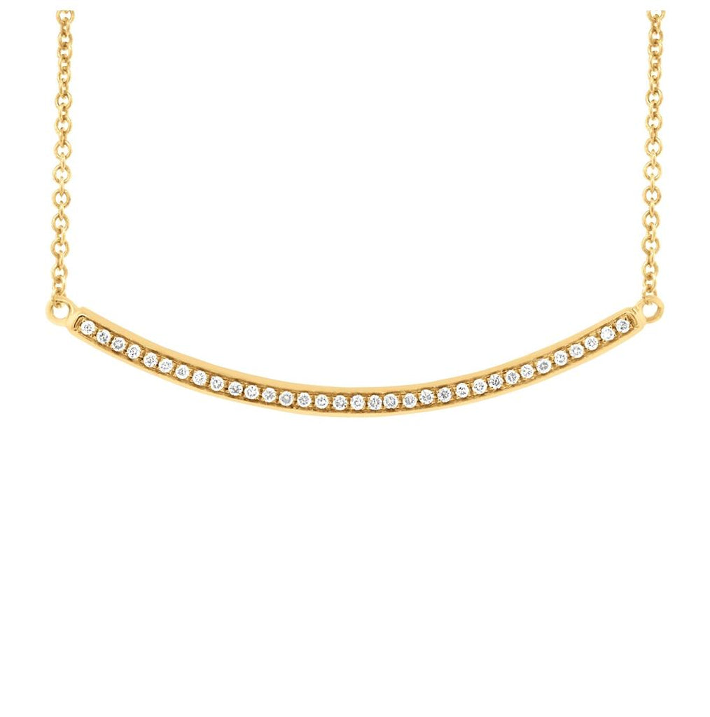 0.13 Ctw 14k Yellow Gold Diamond Necklace