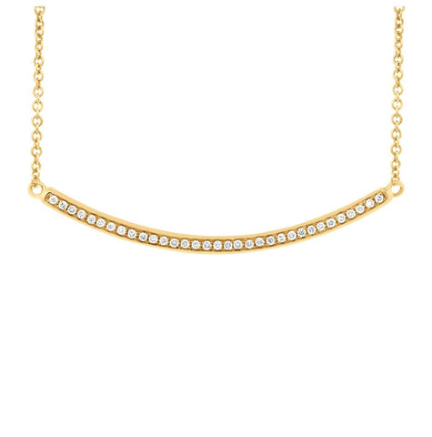 0.13 Ctw 14k Yellow Gold Diamond Necklace