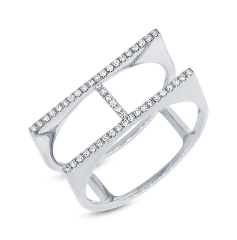 0.13 Ctw 14k White Gold Diamond Womens Ring