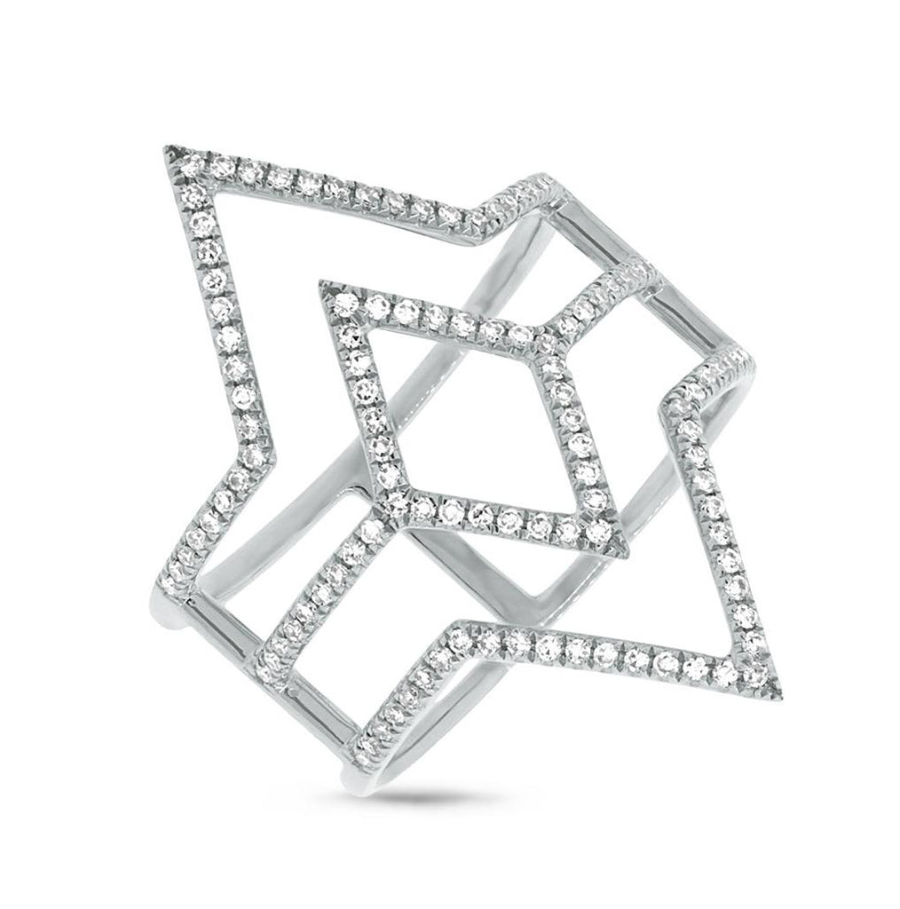 0.31 Ctw 14k White Gold Diamond Womens Ring