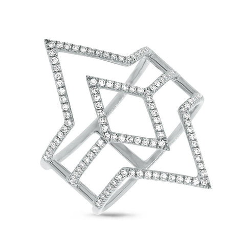 0.31 Ctw 14k White Gold Diamond Womens Ring