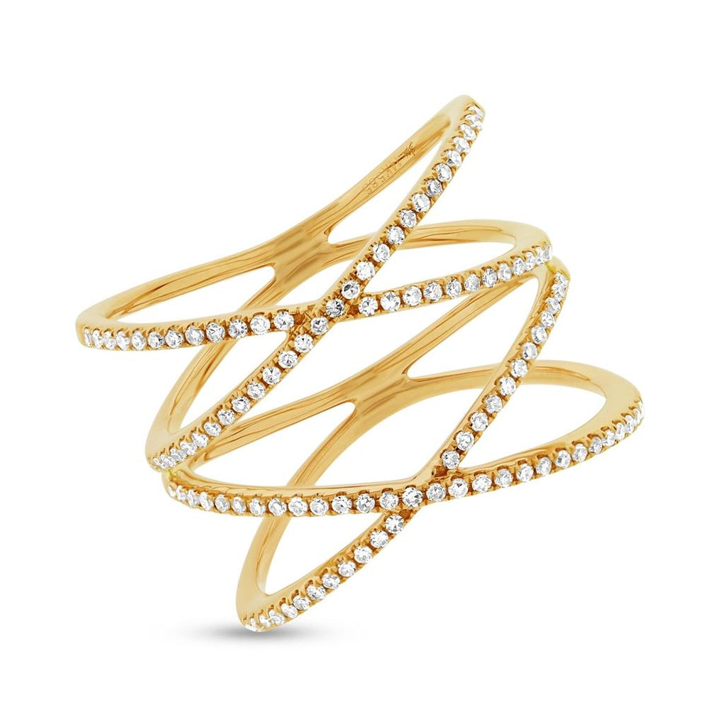 0.32 Ctw 14k Yellow Gold Diamond Womens Ring