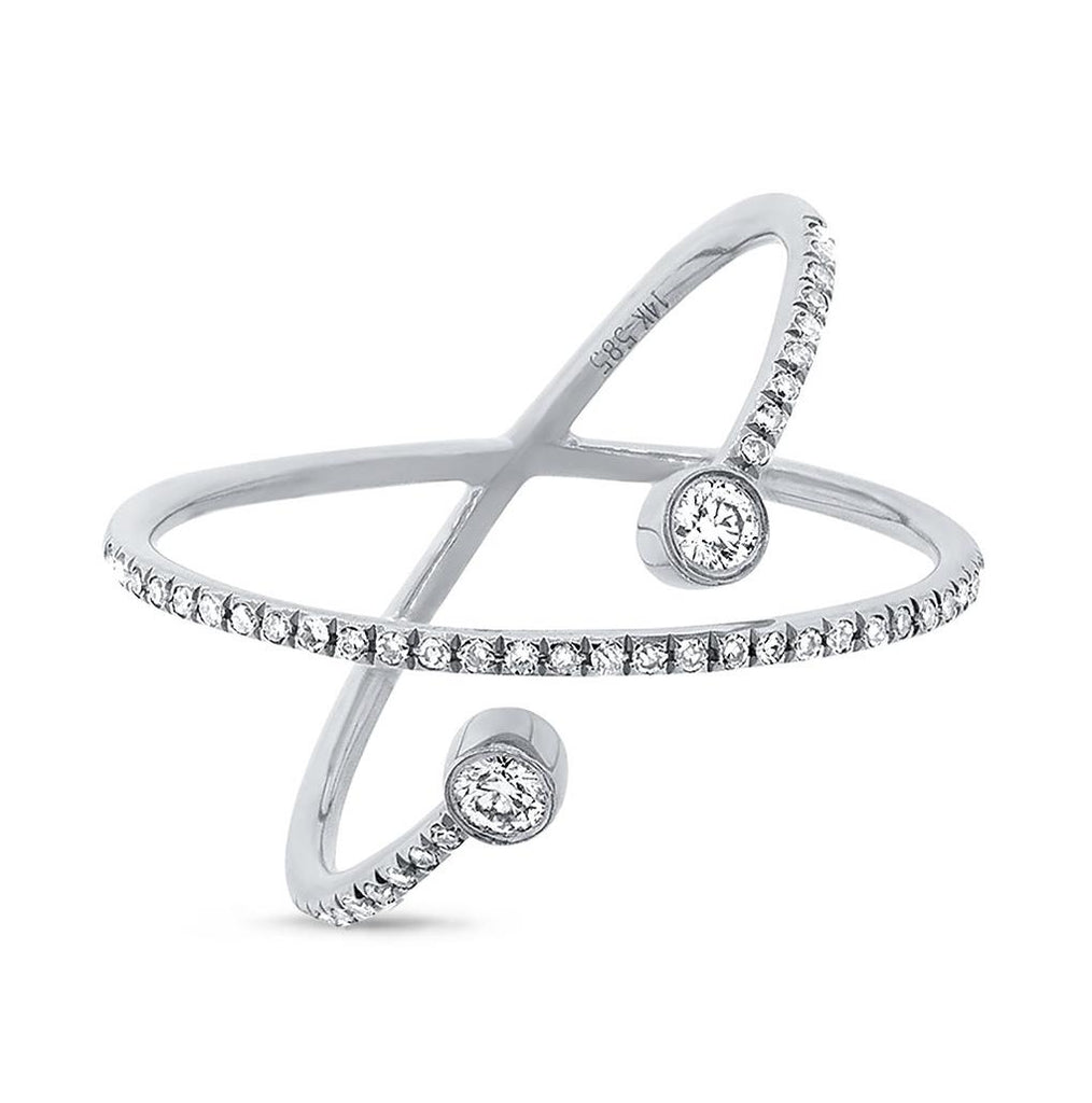 0.24 Ctw 14k White Gold Diamond Womens Ring