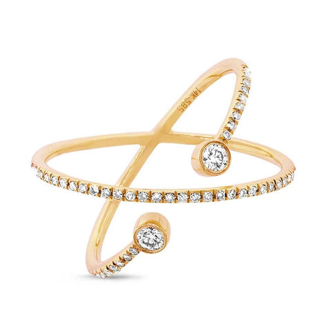 0.24 Ctw 14k Yellow Gold Diamond Womens Ring