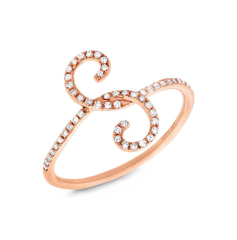 0.16 Ctw 14k Rose Gold Diamond Womens Ring Size 7