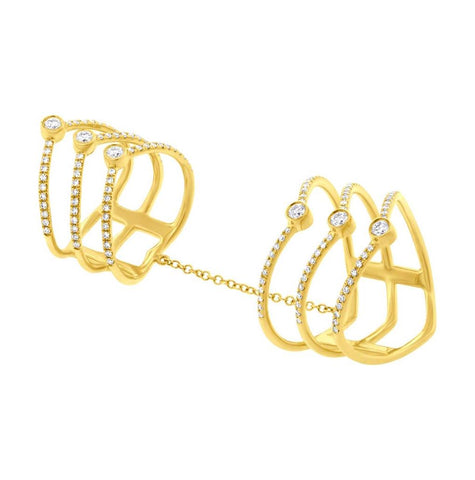 0.56 Ctw 14k Yellow Gold Diamond Womens Ring