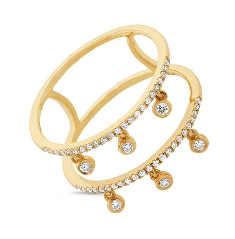 0.24 Ctw 14k Yellow Gold Diamond Womens Ring Size 6