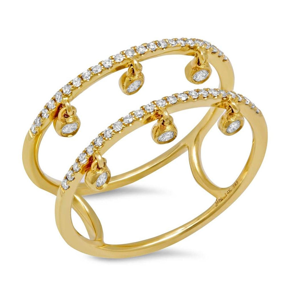 0.24 Ctw 14k Yellow Gold Diamond Womens Ring