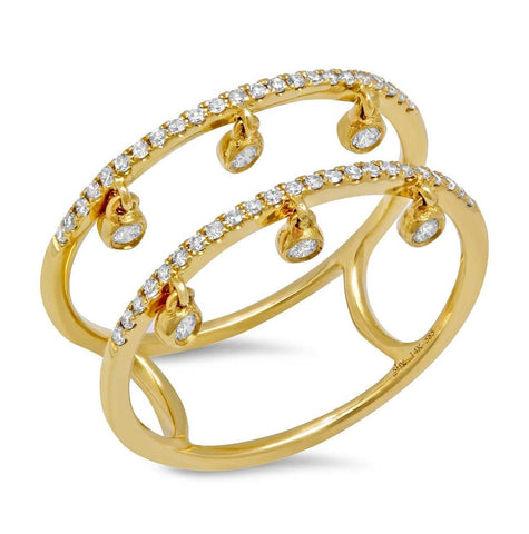 0.24 Ctw 14k Yellow Gold Diamond Womens Ring