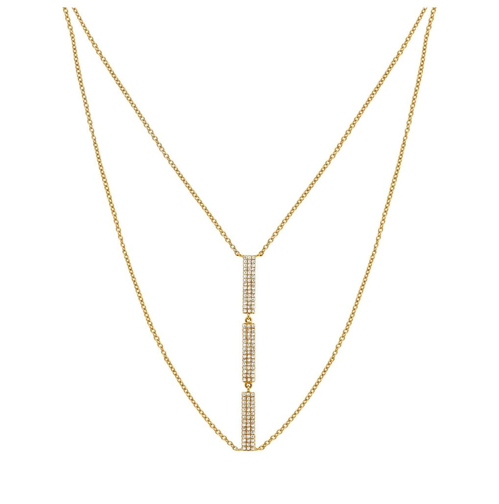 0.32 Ctw 14k Yellow Gold Diamond Necklace