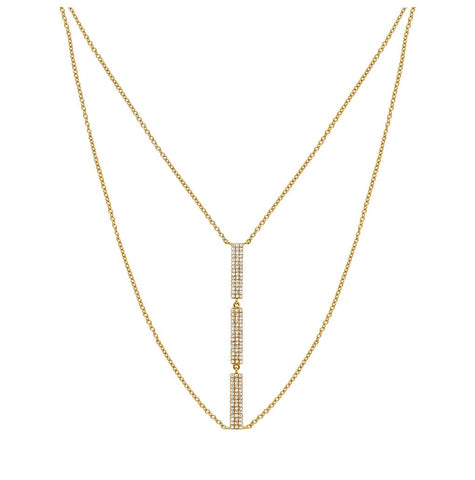 0.32 Ctw 14k Yellow Gold Diamond Necklace