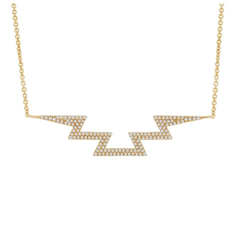 0.33 Ctw 14k Yellow Gold Diamond Necklace