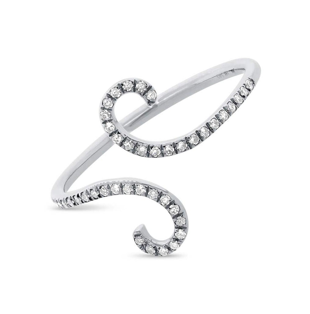 0.13 Ctw 14k White Gold Diamond Womens Ring