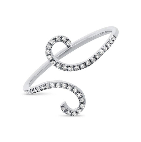 0.13 Ctw 14k White Gold Diamond Womens Ring