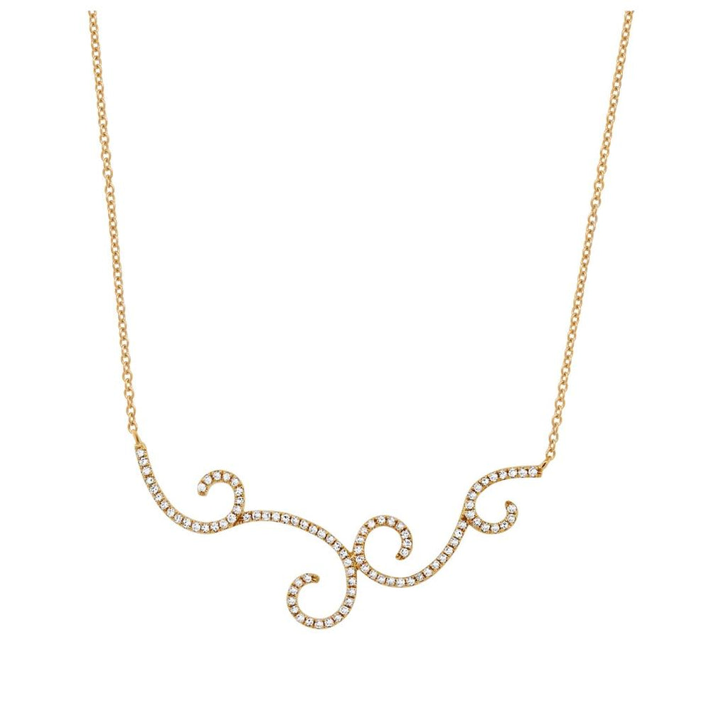 0.29 Ctw 14k Yellow Gold Diamond Necklace