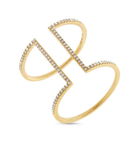 0.22 Ctw 14k Yellow Gold Diamond Womens Ring