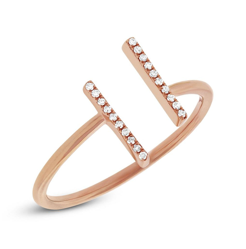 0.06 Ctw 14k Rose Gold Diamond Womens Ring