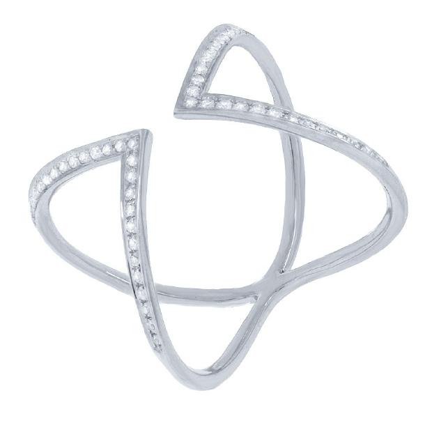 0.17 Ctw 14k White Gold Diamond Womens Ring