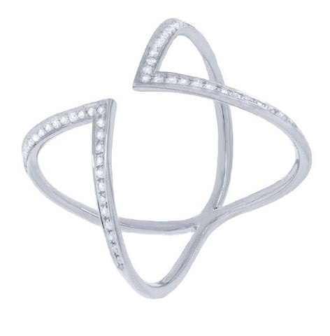 0.17 Ctw 14k White Gold Diamond Womens Ring