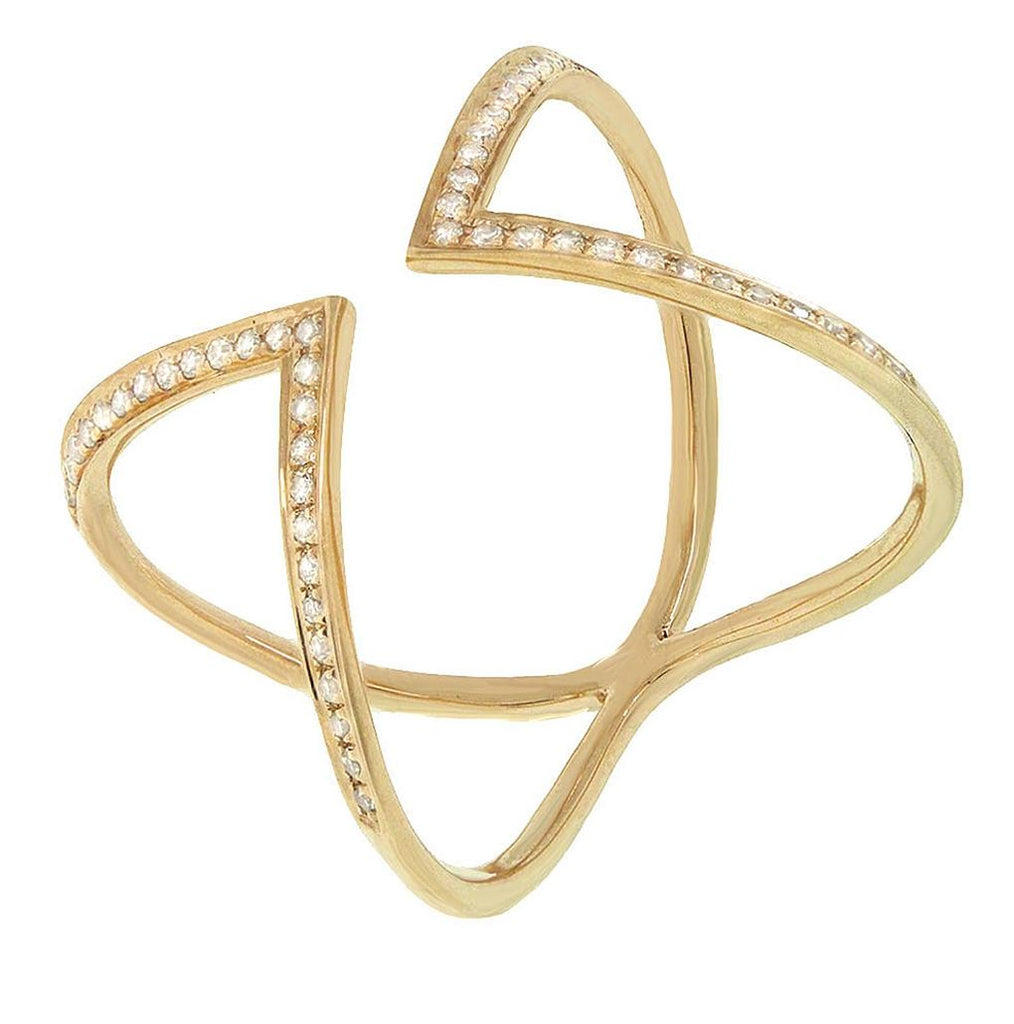0.17 Ctw 14k Yellow Gold Diamond Womens Ring Size 6