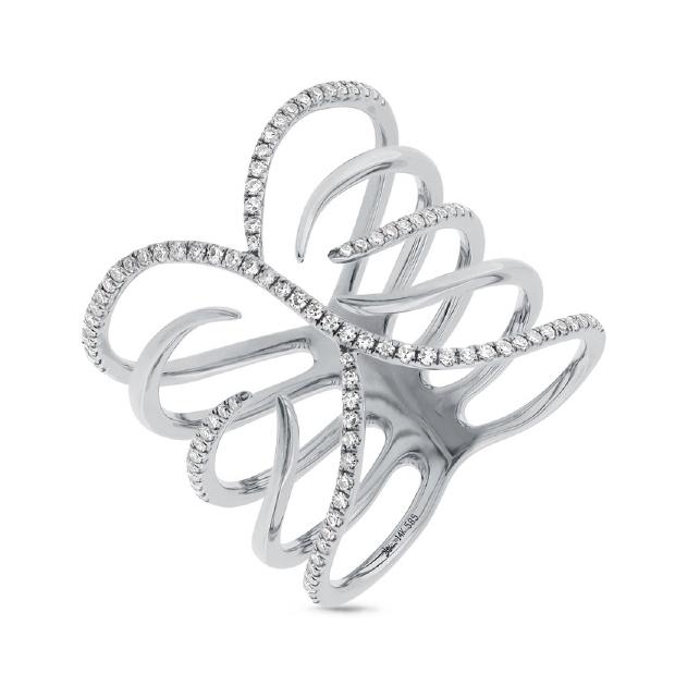 0.30 Ctw 14k White Gold Diamond Womens Ring