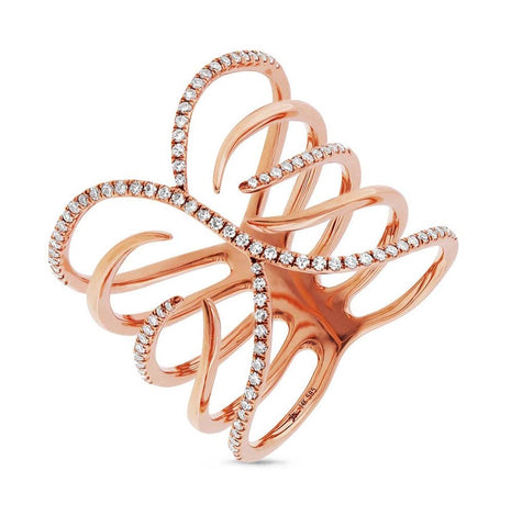 0.30 Ctw 14k Rose Gold Diamond Womens Ring
