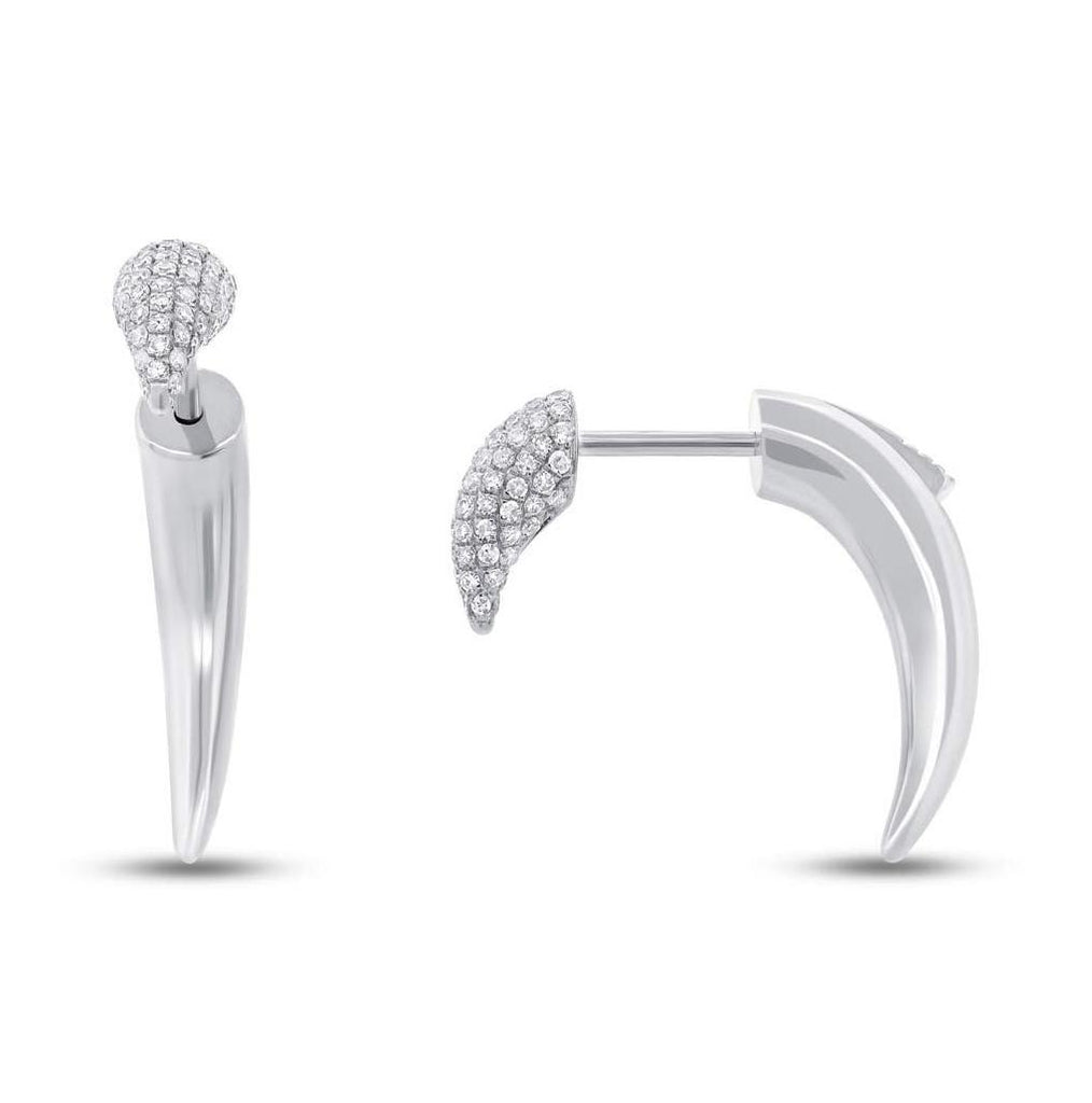 0.36 Ctw 14k White Gold Diamond Earring