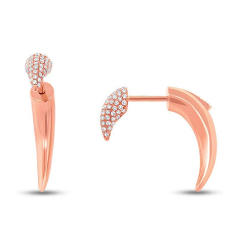 0.36 Ctw 14k Rose Gold Diamond Earring