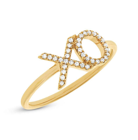 0.09 Ctw 14k Yellow Gold Diamond "xo" Ring